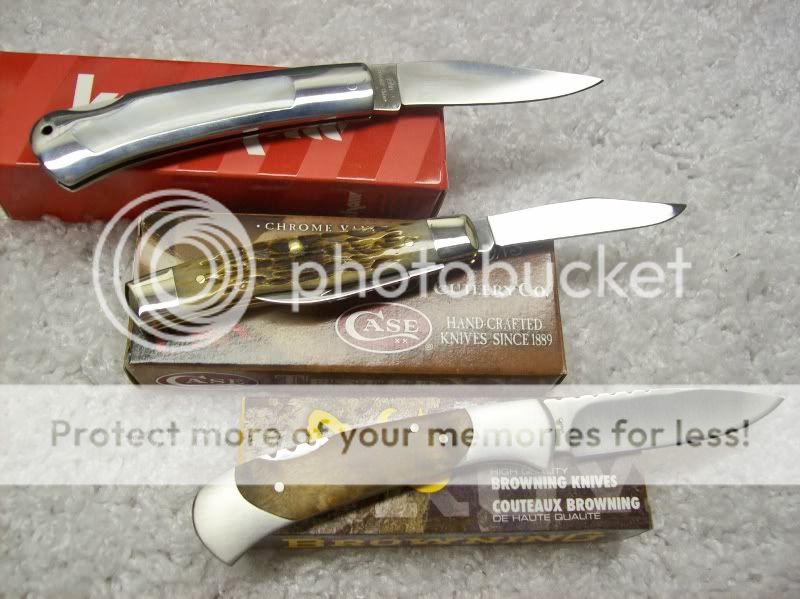 Case Texas Jack, Kershaw MOP Indian Ford, Browning Burl Pocket Knife........all SOLD